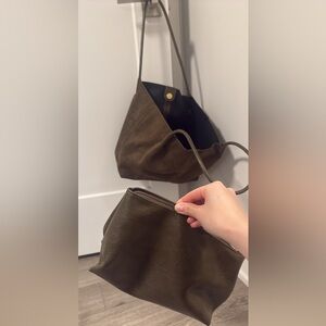Elegant Brown Leather Tote Bag